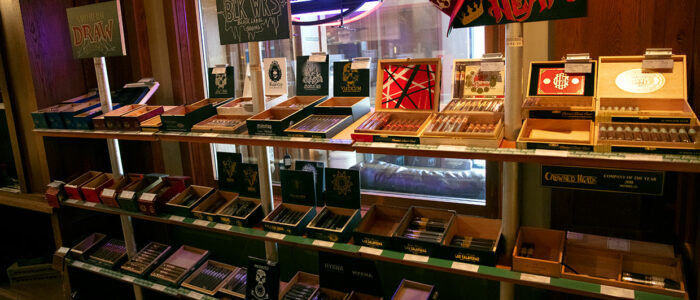 Famous Smoke Shop Retail Store Crowned Heads Shelves