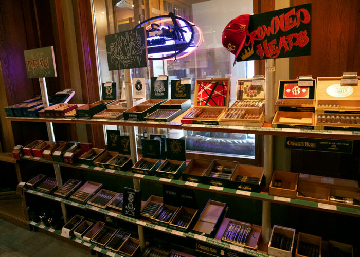 Famous Smoke Shop Retail Store Crowned Heads Shelves